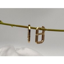 Jevelry Viktorya Model Kadın Gold Renk Küpe