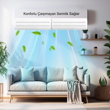 Triline Delikli Ayarlanabilir 58-105 cm Klima Hava Yönlendirici Klima Aparatı Klima Siperliği