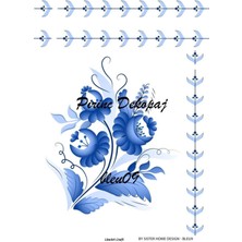 Lineart Pirinç Dekopaj Blue9