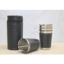 Derili Kılıflı 4'lü Shot Bardak