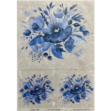 Lineart Pirinç Dekopaj Kağıdı BLEU60