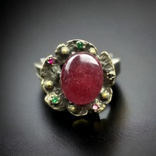 Yakut Gümüş Yüzük