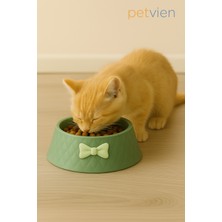 Kedi & Köpek Mama ve Su Kabı - Papyonlu - Kedi Mama Kabı - Köpek Mama Kabı - 16 cm