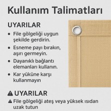 %95 Bej File Gölgelik Şeritli Halkalı Bağlama Bağı Ipi Taşıma Torbası Hediye