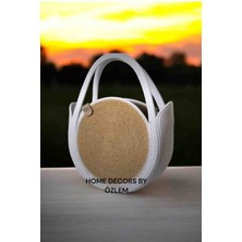 Hasır Omuz Çantası Günlük Çanta El Emeği Handmade Plaj Çantası
