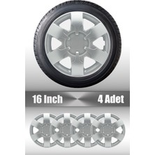 Dacia Sandero Stepway Lodgy 16" Inç Uyumlu 4 Adet 1 Takım Gri Kırılmaz Esnek Jant Kapağı 038