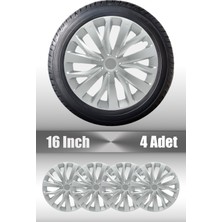 Mitsubishi Lancer L400 16" Inç Uyumlu 4 Adet 1 Takım Gri Kırılmaz Esnek Jant Kapağı 039