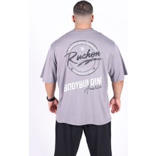 Bigsize - Tshirt Bodybuilding Co. Erkek Geniş Kalıp Sporcu Tişört - Fitness & Spor Giyim - Rahat Pamuklu Kumaş