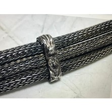 Antika Gümüş Çocuk Kemeri Açık Halde 72 cm Uzunluğunda 82,8 Gram Ağırlığında