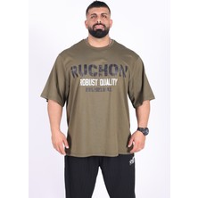 Bigsize - R.r. Quality 2805 Erkek Geniş Kalıp Sporcu Tişört - Fitness & Spor Giyim - Rahat Pamuklu Kumaş