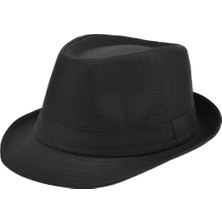 Çocuk Boy Siyah Kumaş Fötr Şapka Gösteri Şapkası Michael Jackson Şapkası 54 No