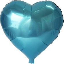 Açık Mavi Kalp Folyo Balon 45 Cm.