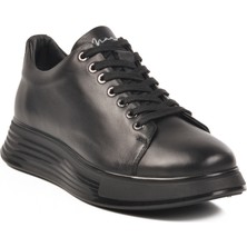 Siyah Hakiki Deri Erkek Sneaker 152-21032 M