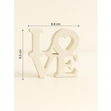 Aşk ve Zarafet – Love Yazılı Soyut Figürlü Dekoratif Set (Beyaz) | Md-Dkr-16-Byz