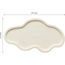 Minimalist Kuş Figürleri ve Bulut Tepsi – 3’lü Dekoratif Set | Beyaz | Md-Dkr-10-Byz