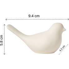 Love Yazılı Kuş Figürlü Dekoratif Beton Obje Seti – Minimalist Aksesuar
