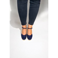 Kadın Keten Dolgu Topuk Espadril – Arkası Hasırlı Yazlık Sandalet