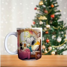 Snoopy - Günaydın Temalı - Sabah Kahvesi - Çizgi Film Karakteri Porselen Kupa