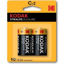 Kodak Xtralife 2 Adet Alkalin Orta Pil