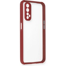 Newface Realme 7 Kılıf Miami Şeffaf Silikon - Fuşya Svlrs