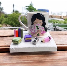 El Yapımı, Renkli, Kişiye Özel Kahve Fincanı, Öğretmenler Günü Hediyesi