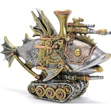 Steampunk Balık Tankı Biblo – 33X10X22 cm