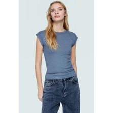 Yazlık Kolsuz Fitted Bluz %98 Viskoz %2 Elastan Nefes Alan Kumaş Günlük Kullanım Için