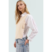 Yandan Bağlamalı Bluz Rahat Şık Pamuklu Viskoz Dokuma Görünüm Kullanım ve