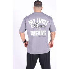 Fitsize -  My Limits Erkek Dar Kesim Sporcu Tişört - Fitness & Antrenman Giyim - %100 Pamuklu Kumaş
