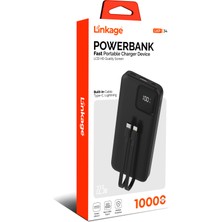 Linkage Lkp-34 10000 Mah 1x USB Pd 22.5W LCD Ekran Dahili Type-C Lightning Powerbank