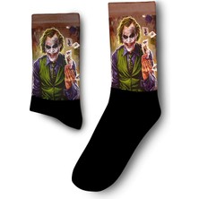 Joker Elinde Kart Desteli Çorap - Şıklıkta Bir Joker Dokunuşu! - Unisex