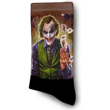 Joker Elinde Kart Desteli Çorap - Şıklıkta Bir Joker Dokunuşu! - Unisex