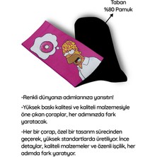 Homer Simpson Donut Hayal Ediyor  Dijital Baskılı Çorap - Unisex