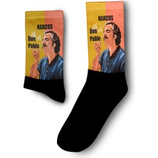 Narcos Don Pablo Çizim Dizi  Dijital Baskılı Çorap - Unisex