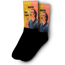 Narcos Don Pablo Çizim Dizi  Dijital Baskılı Çorap - Unisex