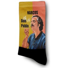 Narcos Don Pablo Çizim Dizi  Dijital Baskılı Çorap - Unisex