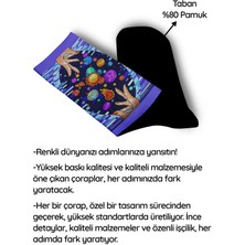 Elementler ve Gezegenler  Dijital Baskılı Çorap - Unisex