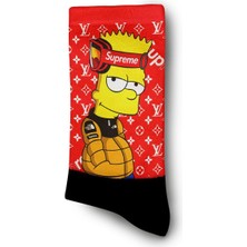 Bart Simpson Cool  Dijital Baskılı Çorap - Unisex