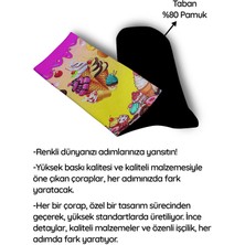 Renkli Dondurmalar  Dijital Baskılı Çorap - Unisex