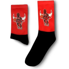 Michael Jordan Chicago Bulls  Dijital Baskılı Çorap - Unisex
