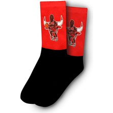 Michael Jordan Chicago Bulls  Dijital Baskılı Çorap - Unisex