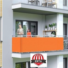 Turuncu Polyester Balkon Demiri Brandası 4X1M, Su Geçirmez, Hafif ve Dayanıklı