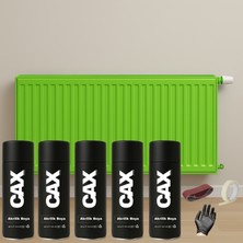 CAXCOLORS 5 Adet Isıya Dayanıklı Petek-Kalorifer-Radyatör-Klima Vernikli Sprey Boya Seti 400 ml