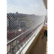 2,50×5 M Montajlı Kedi Güvenlik ve Balkon Ağı, Kalın ve Dayanıklı, Beyaz Renk