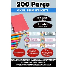 Kt Grup Okul Etiketi Kalem Defter Etiketi Özel Isim Yazılabilen Etiket Prensesler 200 Adet