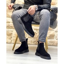 BLACK CALM SUEDE 2095 HAKİKİ DERİ SÜET ERKEK BOT SİYAH
