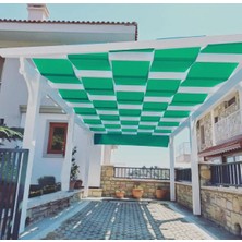 Yeşil Su Geçirmez Oxford Kumaş Dekoratif Gölgelik 0.5m x 11M