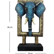 Dekoratif Fil 3'lü Set Polyester Biblo Büyük 36 cm Küçük 17.5 cm
