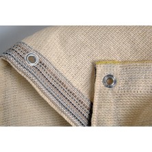 Gölgelik File 1X9M, %95 Koruma, Krem Renk, Kolon Dikimli, Kuşgözü Detaylı, Halkalı