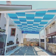 Mavi Su Geçirmez Oxford Kumaş Dekoratif Gölgelik 0.5m x 10M